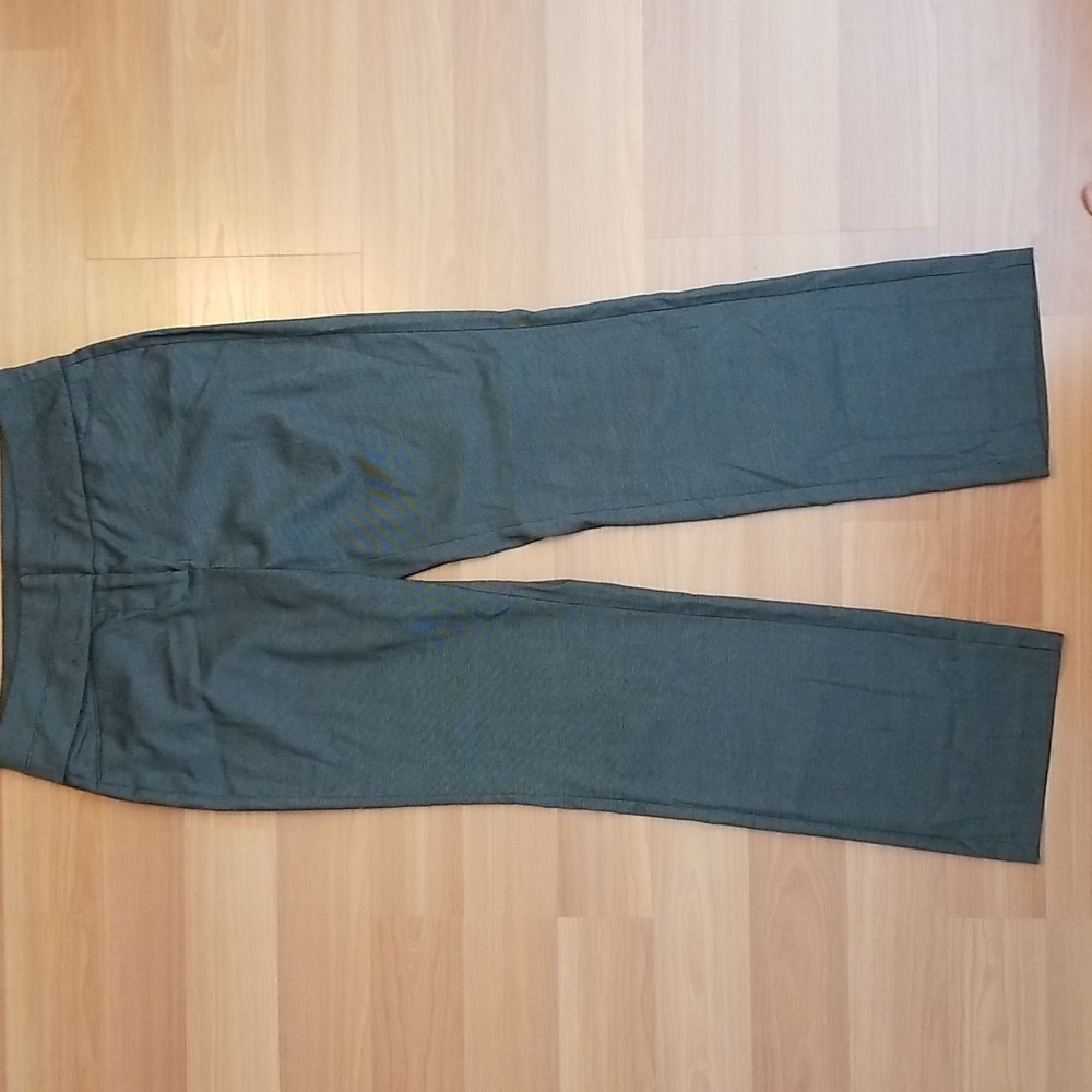 Elle Gray Pattern Midrise Wide Leg Dress Pants Size 8